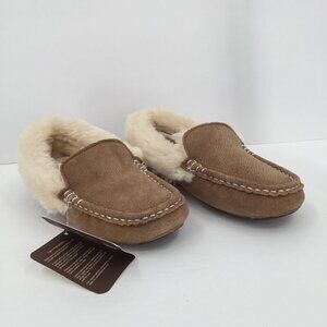 Lamo brown suede faux fur shearling slippers women sheepskin new 5